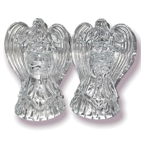 Set of 2 crystal Angel candlestick holders - Picture 4 of 4